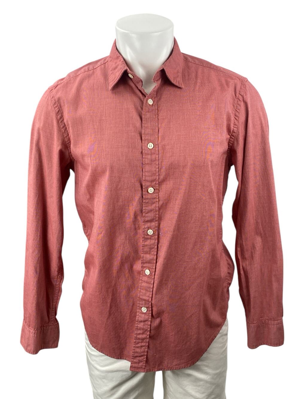 Banana Republic Men's Camden Fit Pink Long Sleeve Button Down Shirt Top Size M